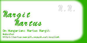margit martus business card